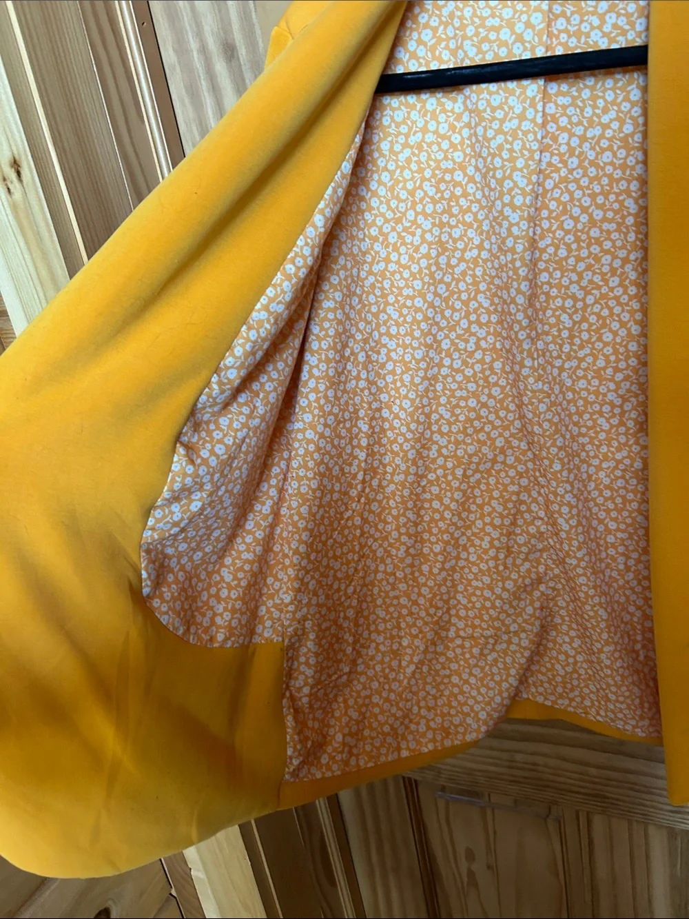 Skies Are Blue Mustard Yellow Open Front Blazer - Picture 7 of 7